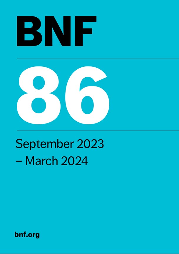 British National Formulary BNF86 book cover